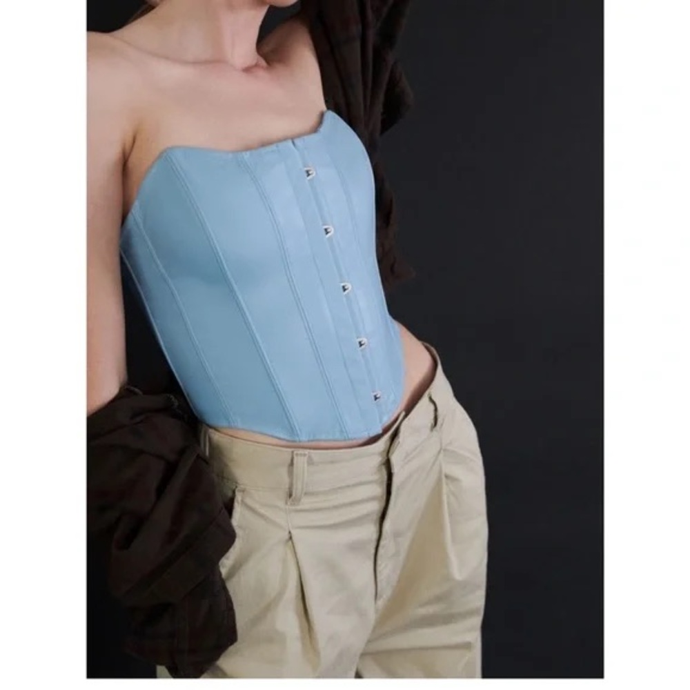 Urban Outfitters Light Blue Strapless Corset